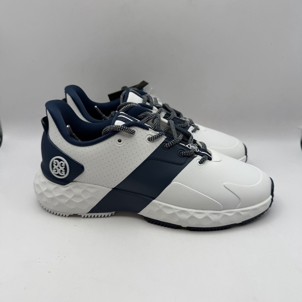 G/FORE White and Navy Athletic Golf Shoes